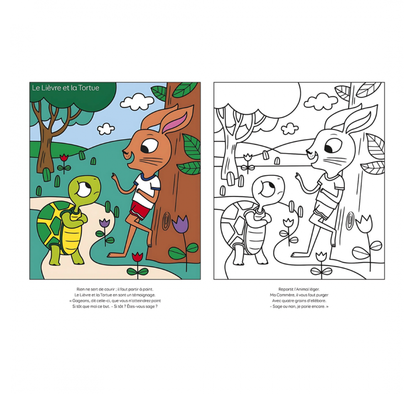 Coloriage : les Fables de la Fontaine | Edunova Maroc