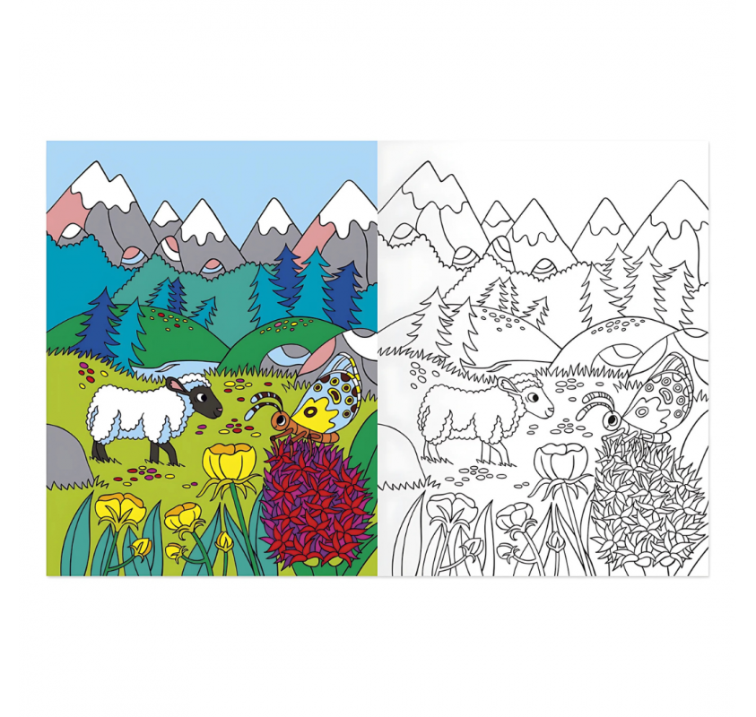 Coloriages : À la Montagne | Edunova Maroc