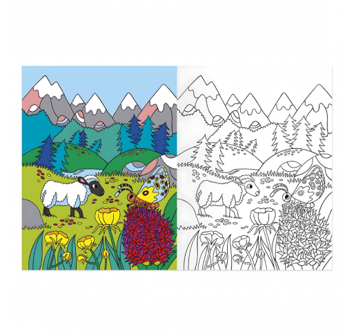 Coloriages : À la Montagne | Edunova Maroc