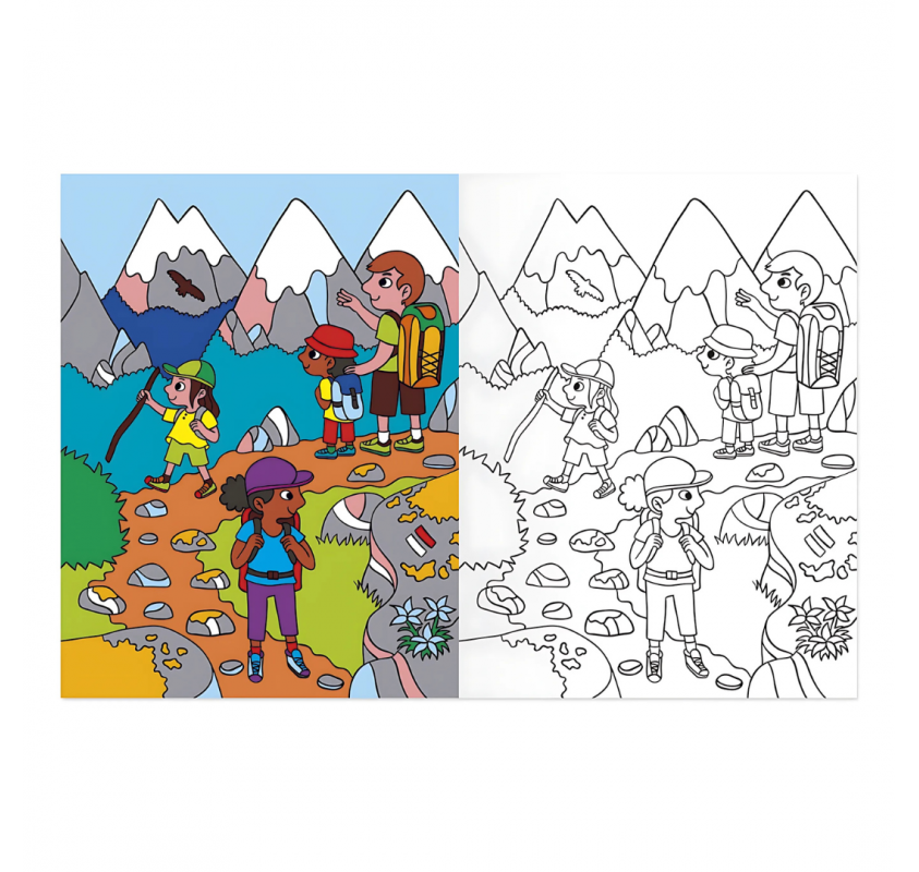 Coloriages : À la Montagne | Edunova Maroc