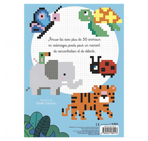 Coloriages Pixels : les Animaux | Edunova Maroc