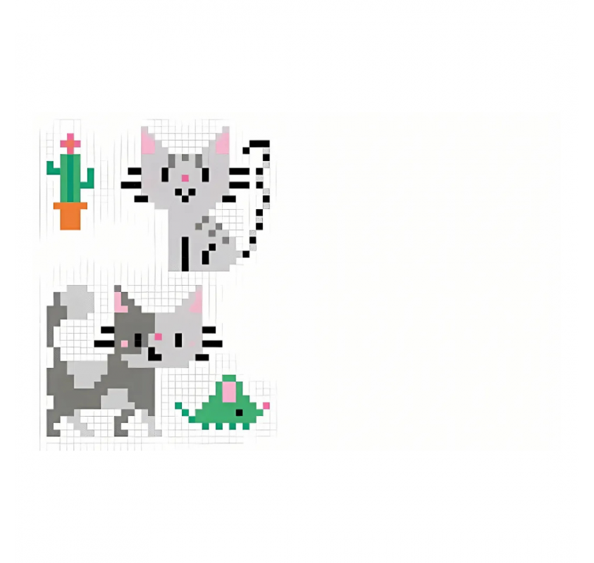 Coloriages Pixels : les Animaux | Edunova Maroc