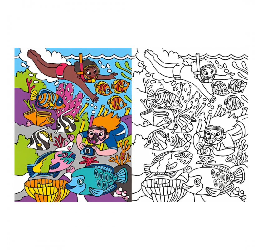 Coloriages : les Animaux de la Mer | Edunova Maroc