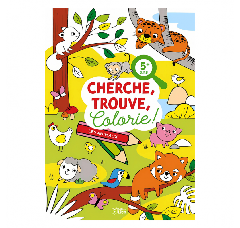 Cherche, Trouve, Colorie ! les Animaux Dès 5 Ans - Livres et histoires | Edunova