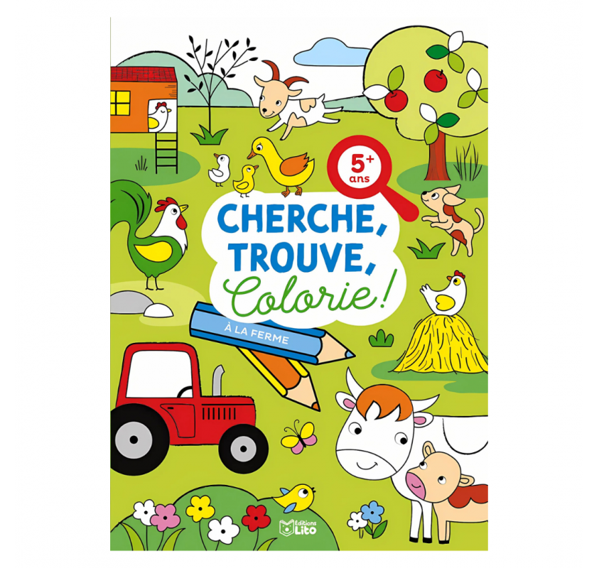 Cherche, Trouve, Colorie ! À la Ferme Dès 5 Ans - Livres et histoires | Edunova