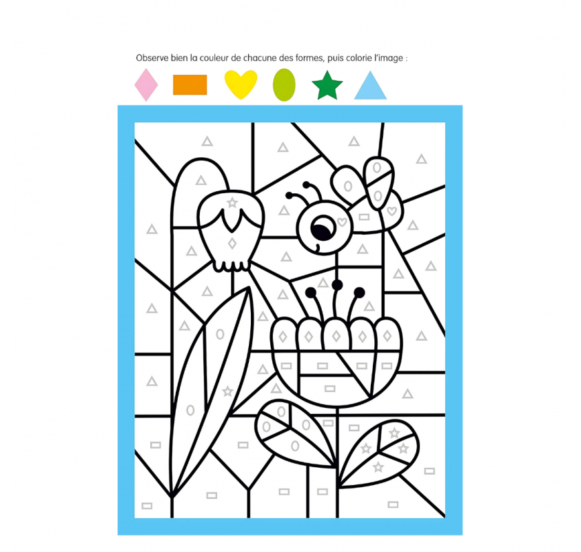 Coloriages Surprise avec les Formes | Edunova Maroc