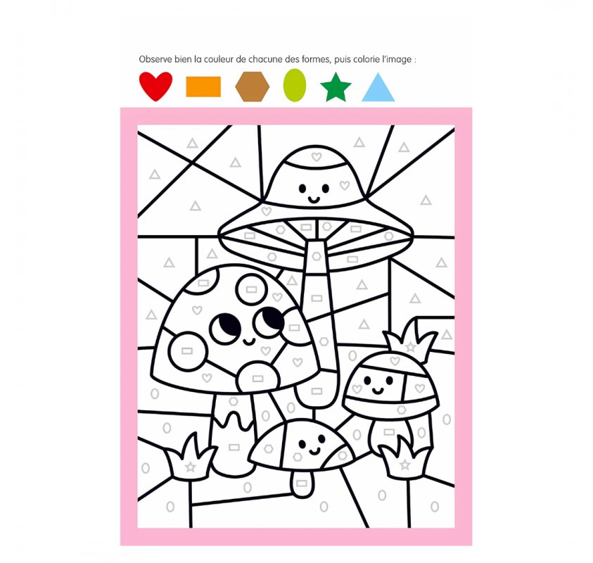 Coloriages Surprise avec les Formes | Edunova Maroc