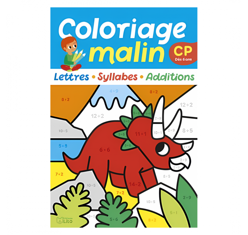 Mon Coloriage Malin Cp (lettres, Syllabes, Additions) Lettres Dès 5 Ans - Livres et histoires | Edunova