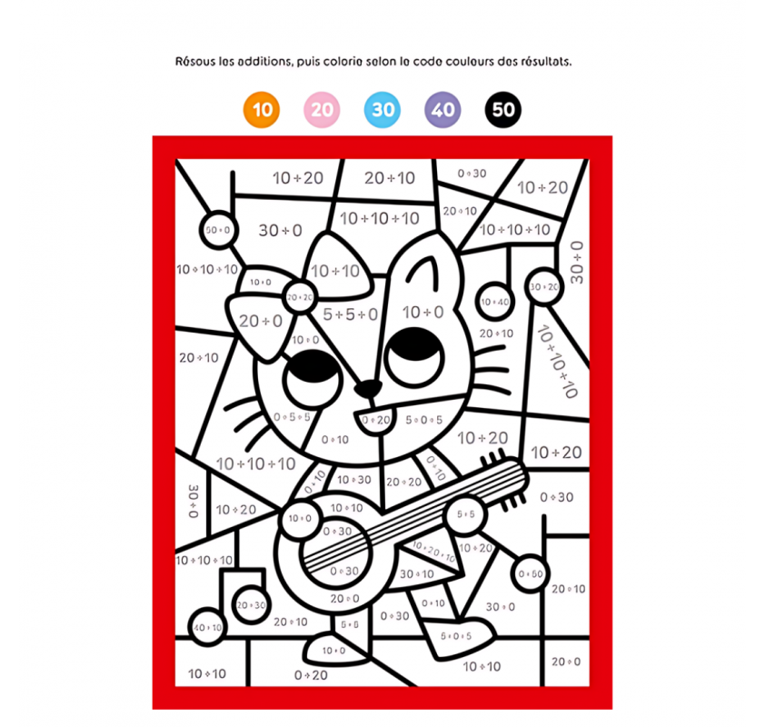 Mon Coloriage Malin Cp (lettres, Syllabes, Additions)...