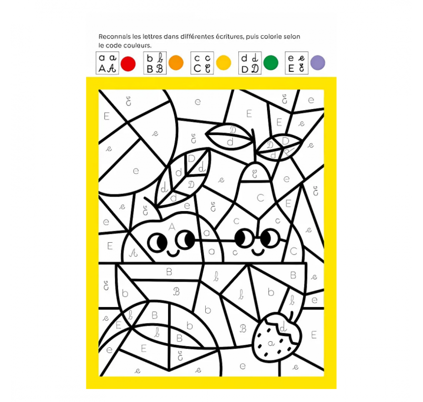 Mon Coloriage Malin Cp (lettres, Syllabes, Additions)...