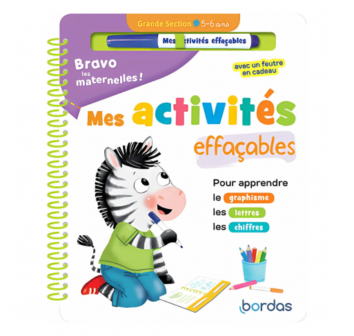 Bravo les Maternelles - Mes Activités Effaçables - Grande Section - 5-6 Ans - Livres et histoires | Edunova