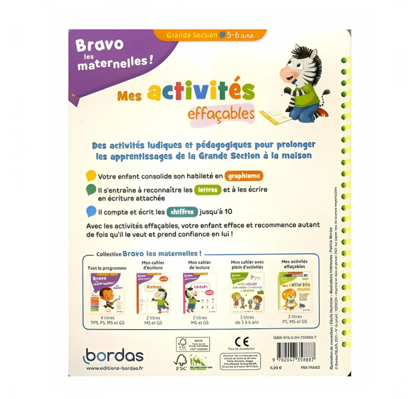 Bravo les Maternelles - Mes Activités Effaçables -...