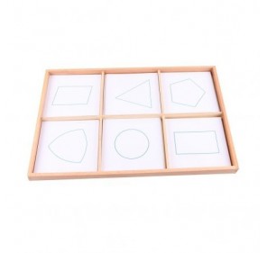 Cartes pour cabinet de géométrie avec plateau en hêtre