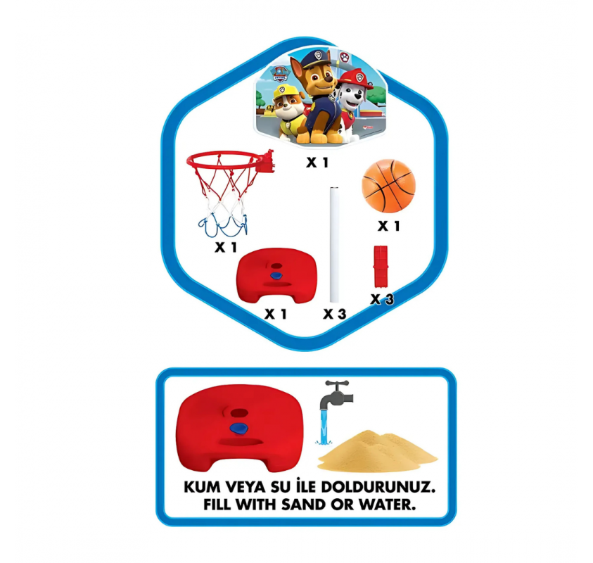 Panier de Basket Réglable Paw Patrol | Edunova Maroc