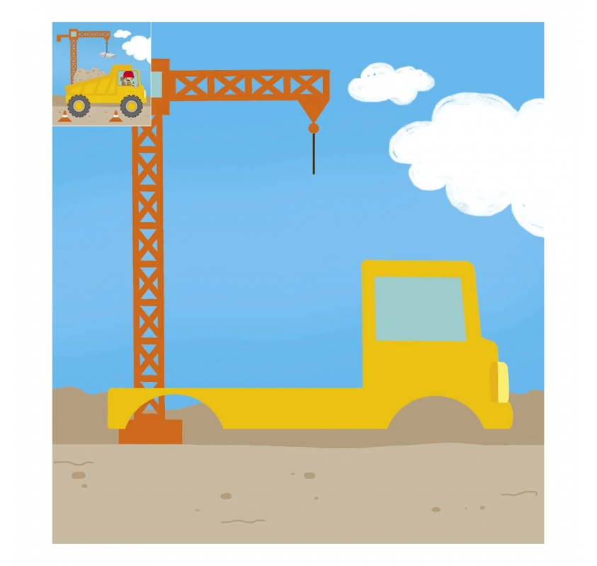 Mes P'tits Blocs en Autocollants - 8 Engins À Construire...