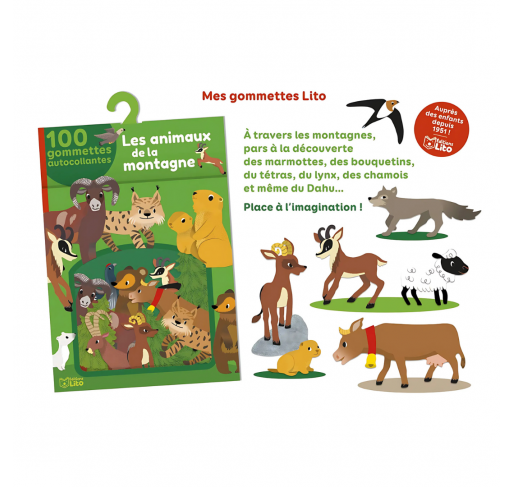 Gommettes : les Animaux de la Montagne | Edunova Maroc