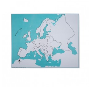 Carte de contrôle muette pour puzzle Europe