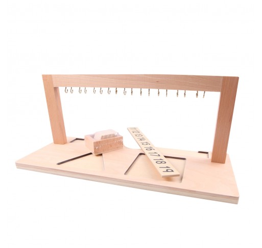 Support pour Escalier de Perles Colorées 11 À 19 (en Hêtre) - Matériel Montessori | Edunova
