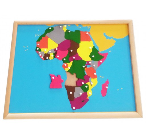 Puzzle Carte Afrique en Bois - Matériel Montessori | Edunova