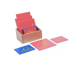 Lettres Rugueuses Minuscules Cursives (écriture Internationale) - Matériel Montessori | Edunova