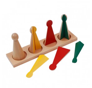 Quilles des Fractions (en Hêtre) - Matériel Montessori | Edunova