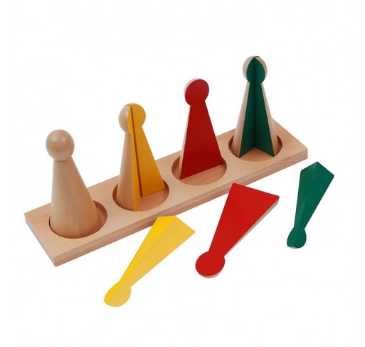 Quilles des Fractions (en Hêtre) - Matériel Montessori | Edunova