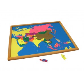 Puzzle carte Asie en bois