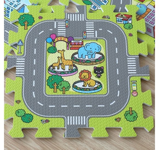 4 Tapis en Mousse Circuit en Ville | Edunova Maroc
