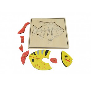 PUZZLE POISSON AVEC SQUELETTE