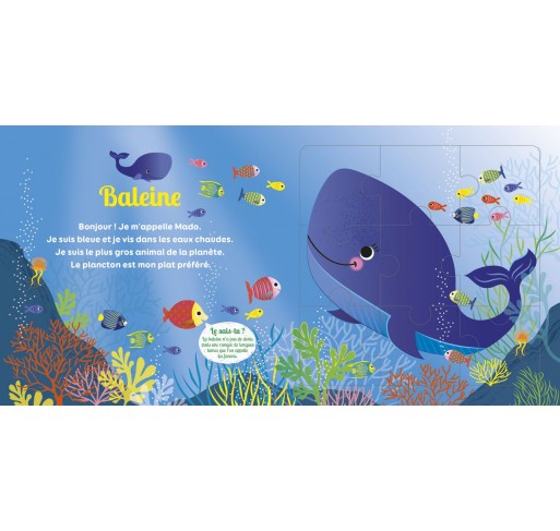 Mon Livre Puzzle 9 Pièces: les Animaux de la Mer | Edunova