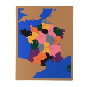 Puzzle Carte France en Bois - Matériel Montessori | Edunova