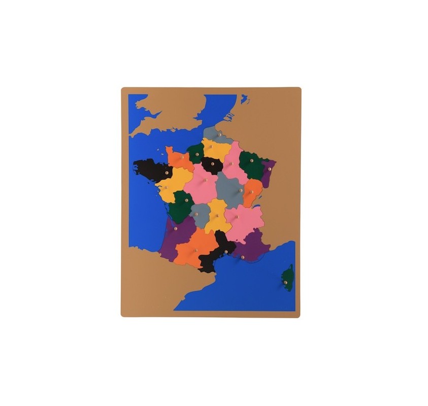Puzzle Carte France en Bois - Matériel Montessori | Edunova