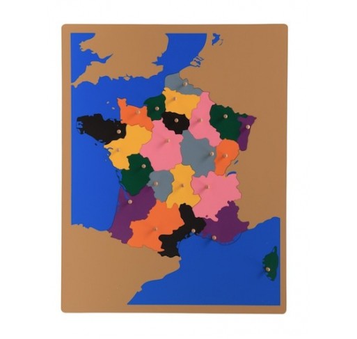 Puzzle Carte France en Bois - Matériel Montessori | Edunova