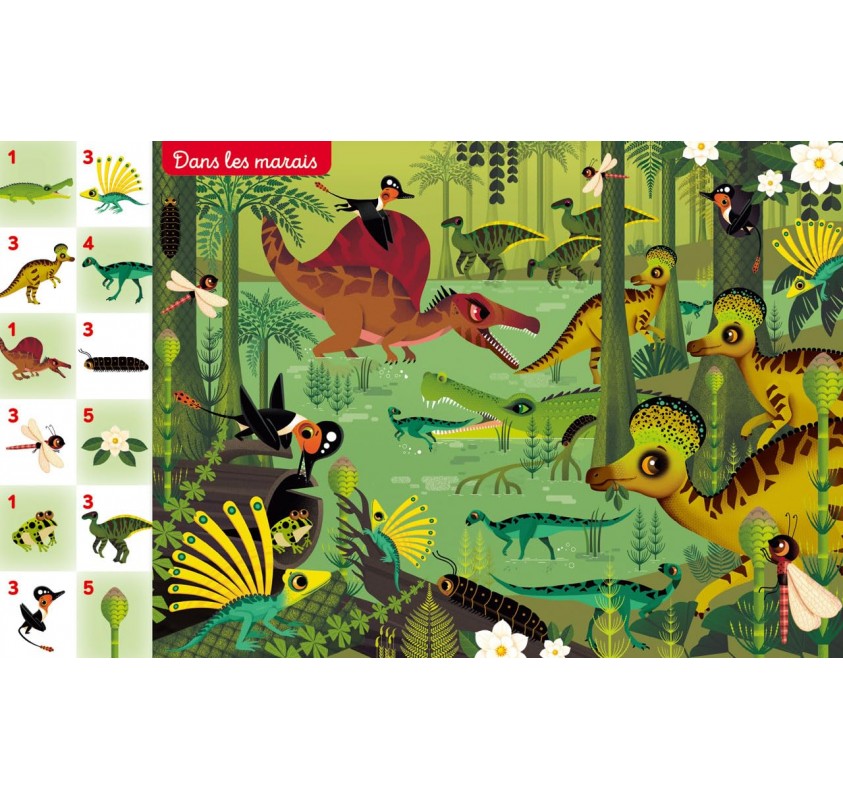 Cherche, Trouve et Compte - les Dinosaures | Edunova Maroc