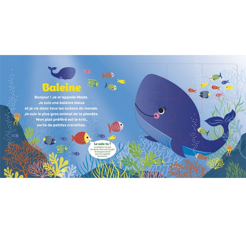 Les Animaux de la Mer: 5 Puzzles, 9 Pièces | Edunova Maroc
