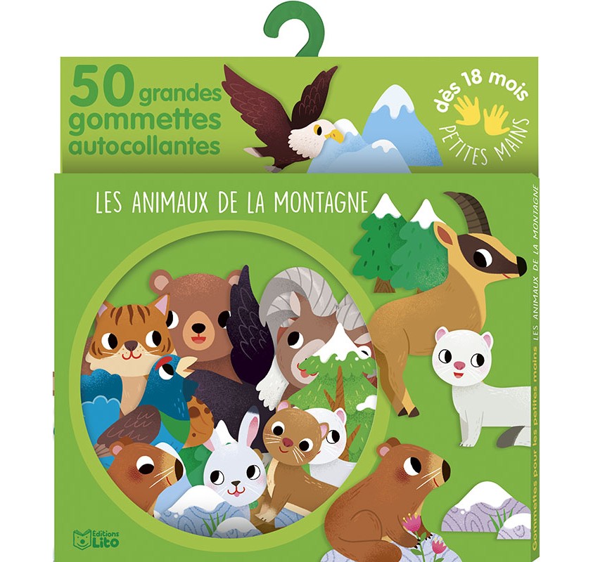 Gommettes pour les Petites Mains : les Animaux de la Montagne - Matériel Montessori | Edunova