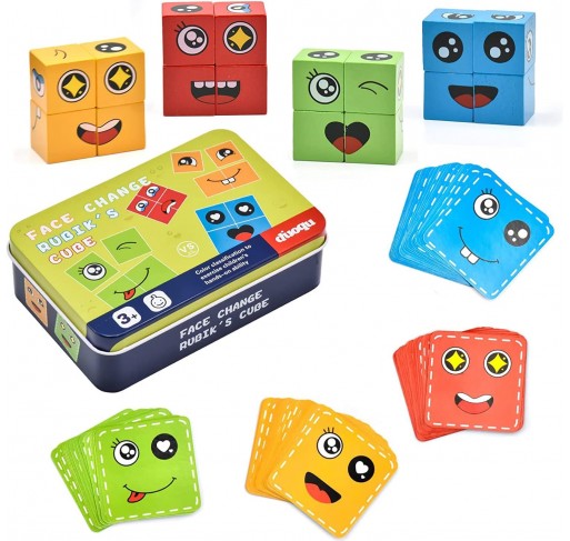 Jeu des Expressions de Visages en Bois - Jeux éducatifs | Edunova