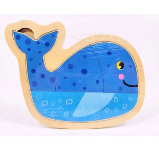 Puzzle Baleine en Bois - Jeux éducatifs | Edunova