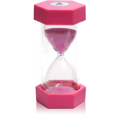 Grand Sablier Rose de 5 Min - Jeux éducatifs | Edunova