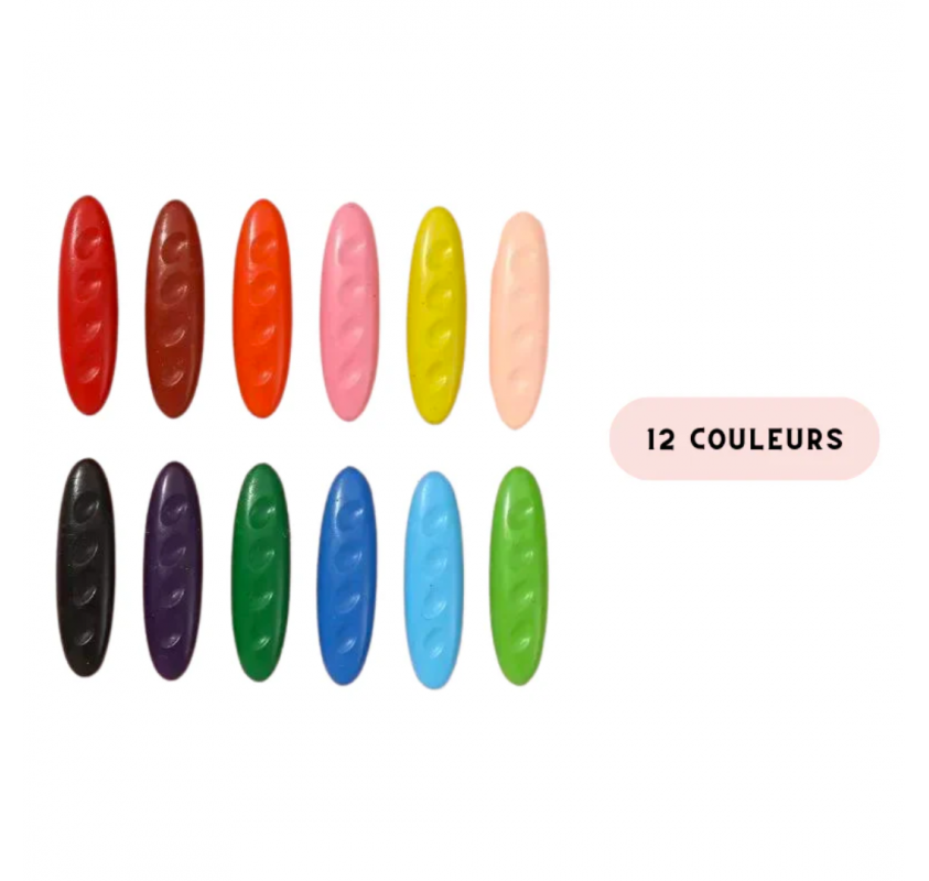 12 Crayons de Cire Cacahuete | Edunova Maroc