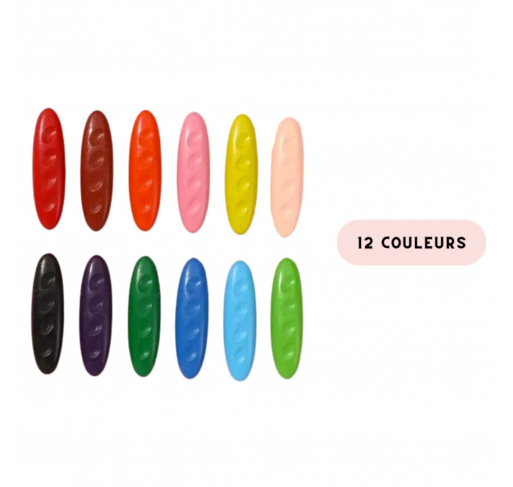 12 Crayons de Cire Cacahuete | Edunova Maroc