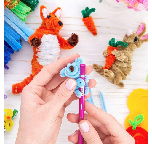 Lot de 50 Tiges Chenilles - 10 Couleurs (30 Cm) | Edunova