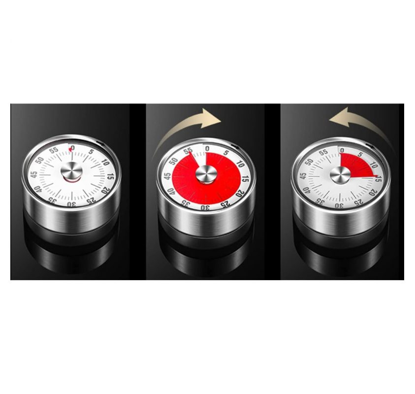 Time Timer Visuel Magnetique avec Dos Aimant et Alarme |...