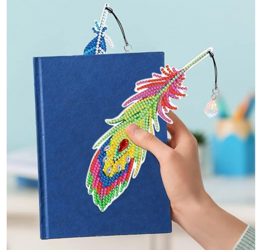 6 Marque-pages Feuilles en Peinture Diamant - Arts créatifs | Edunova