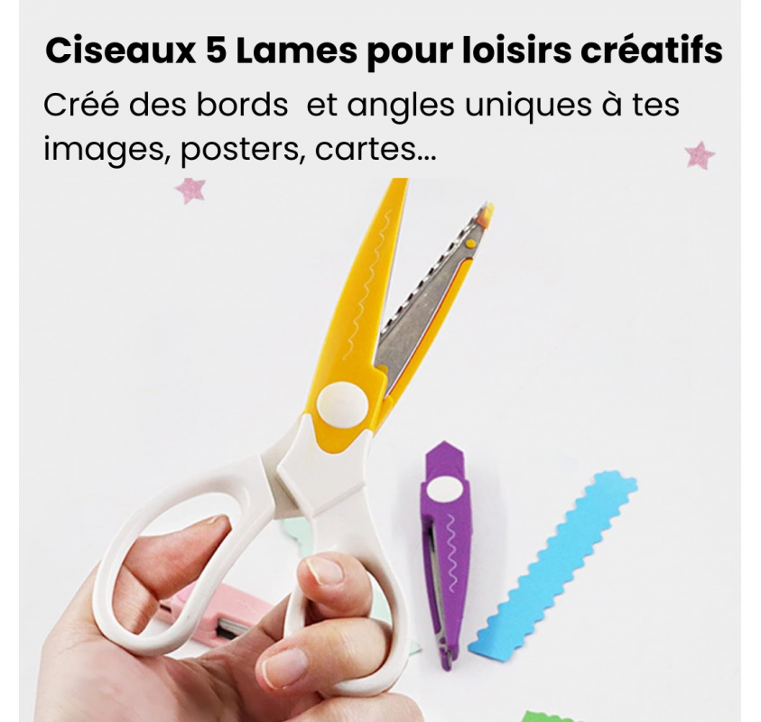 Ciseaux pour Loisirs Creatifs 5 Lames Interchangeables |...