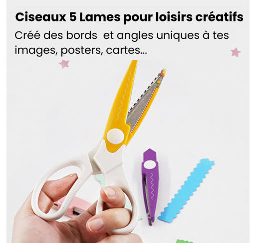 Ciseaux pour Loisirs Creatifs 5 Lames Interchangeables |...