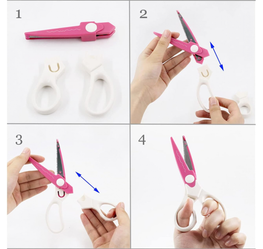 Ciseaux pour Loisirs Creatifs 5 Lames Interchangeables |...