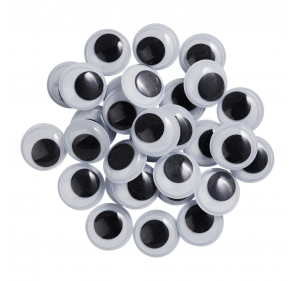 20 Yeux Mobiles Auto-adhesifs 20 Mm, Noir/blanc - Arts créatifs | Edunova