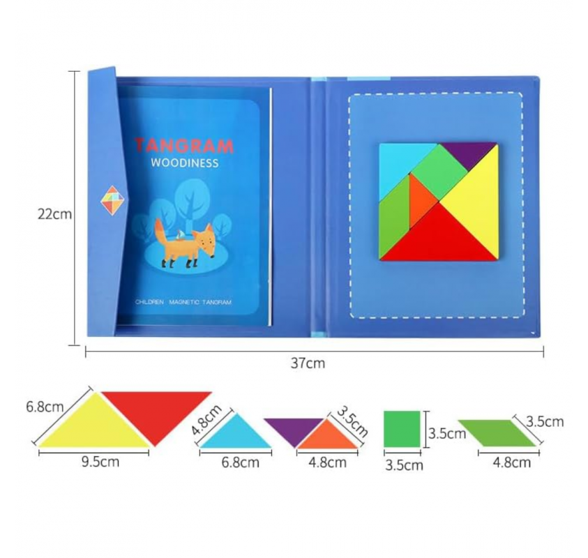 Livre Puzzle Magnétique 3d pour Enfants - Tangram | Edunova