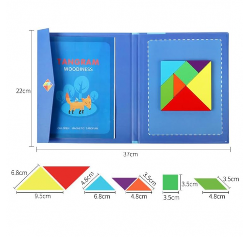 Livre Puzzle Magnétique 3d pour Enfants - Tangram | Edunova